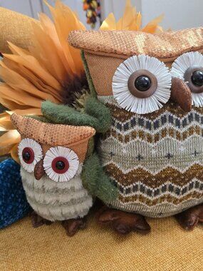 Mama Owl and Baby Pillow